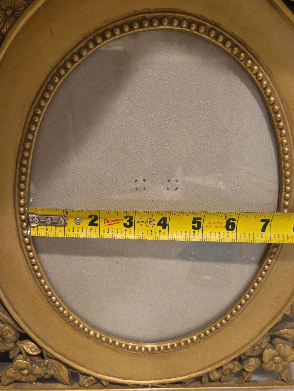 Ornate Gold Floral Oval Picture Frame by